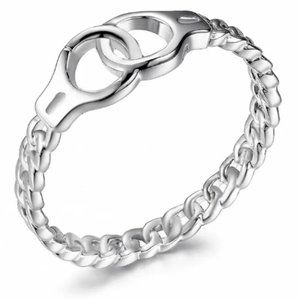LAST ONE! White Gold Filled Handcuff Ring
